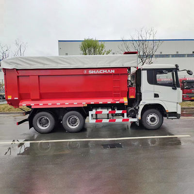 하이 호스 파워 351-450hp 샤크만 6X4 U 모양 덤프 트럭 50 톤 운송