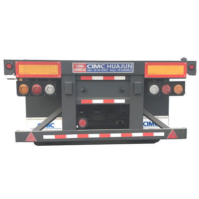 12400*2500*1580mm, 12400*2500*1580mm CIMC 3 축 컨테이너 평면 반 트레일러 60tons