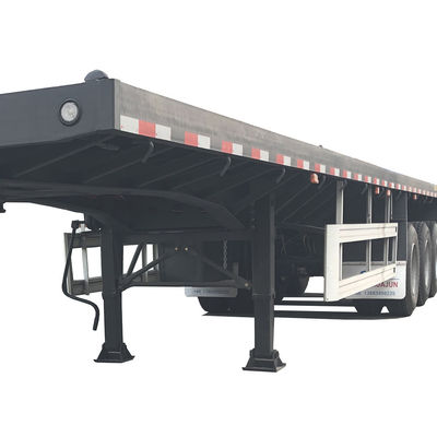 12400*2500*1580mm, 12400*2500*1580mm CIMC 3 축 컨테이너 평면 반 트레일러 60tons