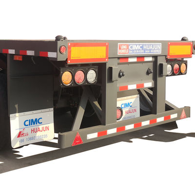 12400*2500*1580mm, 12400*2500*1580mm CIMC 3 축 컨테이너 평면 반 트레일러 60tons