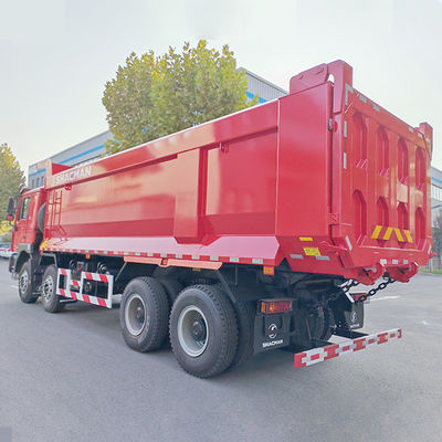 12 전진 번호 샤크만 8X4 F3000 무거운 기계용 덤프 트럭 평면 캐비