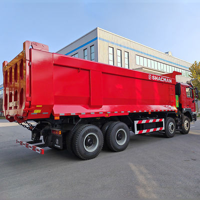 12 전진 번호 샤크만 8X4 F3000 무거운 기계용 덤프 트럭 평면 캐비