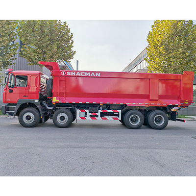 12 전진 번호 샤크만 8X4 F3000 무거운 기계용 덤프 트럭 평면 캐비